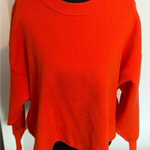 Lumiere Bold Orange Crew Neck Sweater